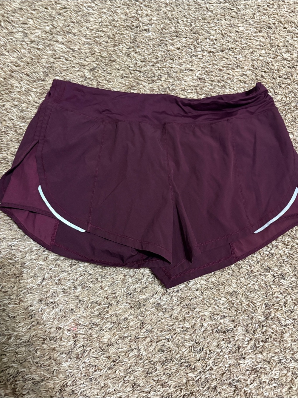 Women's Athletic Shorts in Deep Burgundy for Running & Training